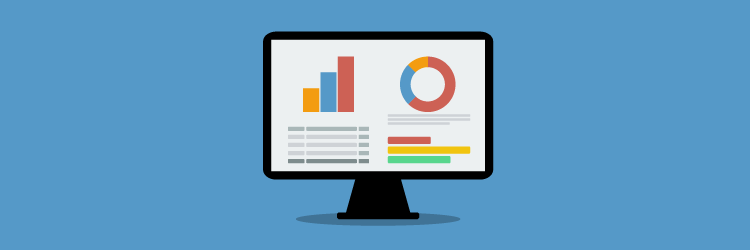 Computer Monitor with Graphs