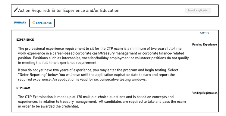 CTP application step 2